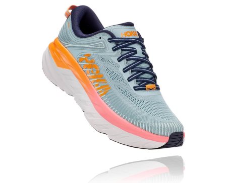 Hoka One One Bondi 7 Ženske Pohodni Čevlji Modra / Črna SI-385426T